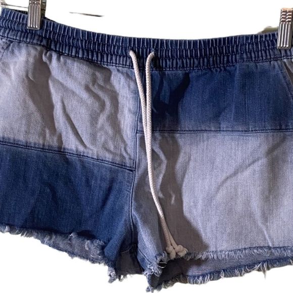 Aerie denim color block shorts size L EUC - Picture 5 of 5